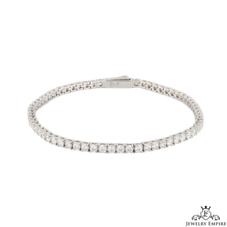 Iced Out White Gold Mossanite Tennis Bracelet