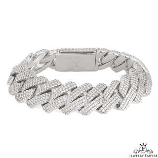 Iced Out Miami Cuban White Gold Bracelet