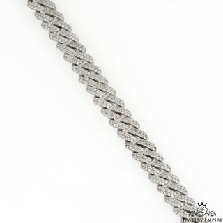 Iced Out Miami Cuban White Gold Bracelet