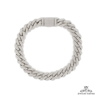 Iced Out Miami Cuban White Gold Bracelet