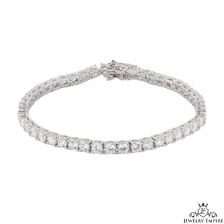 Iced Out White Gold Tennis Bracelet