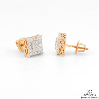 Square Micro Pave VS Diamond Earrings
