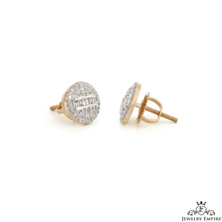 Round Baguette Cluster VS Diamond Earrings