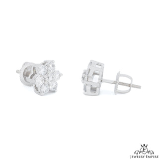 6 point Flower Cluster VS Diamond Earrings